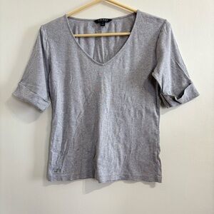 🎉4/30$🎉 Lauren Ralph Lauren Light Grey V-Neck T-Shirt 🩶